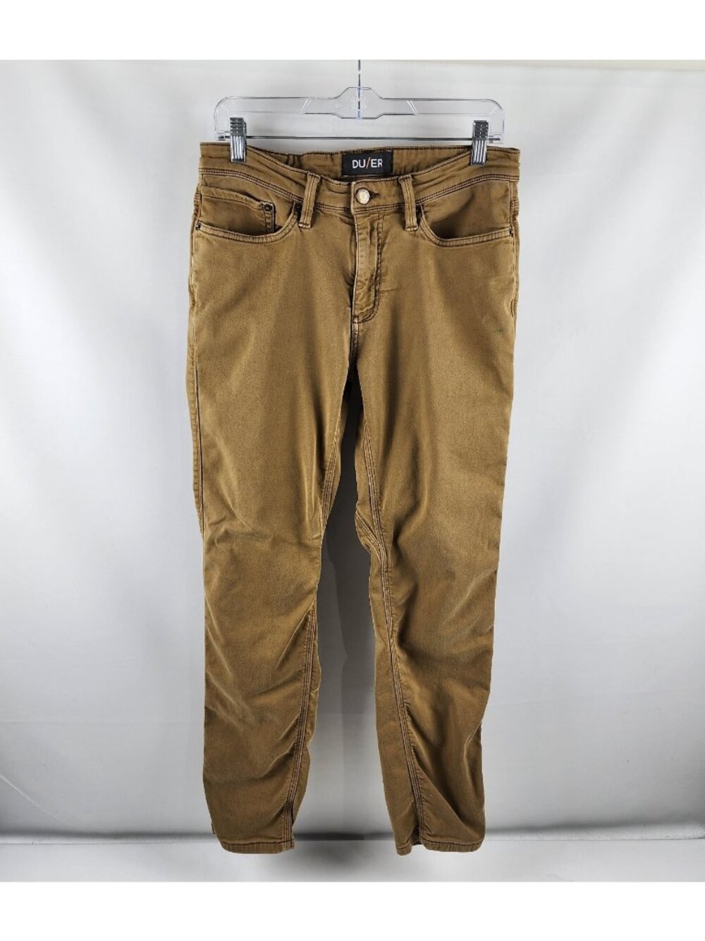 DU/ER Jeans Mens 31x29 Tan N2X Slim Fit Denim